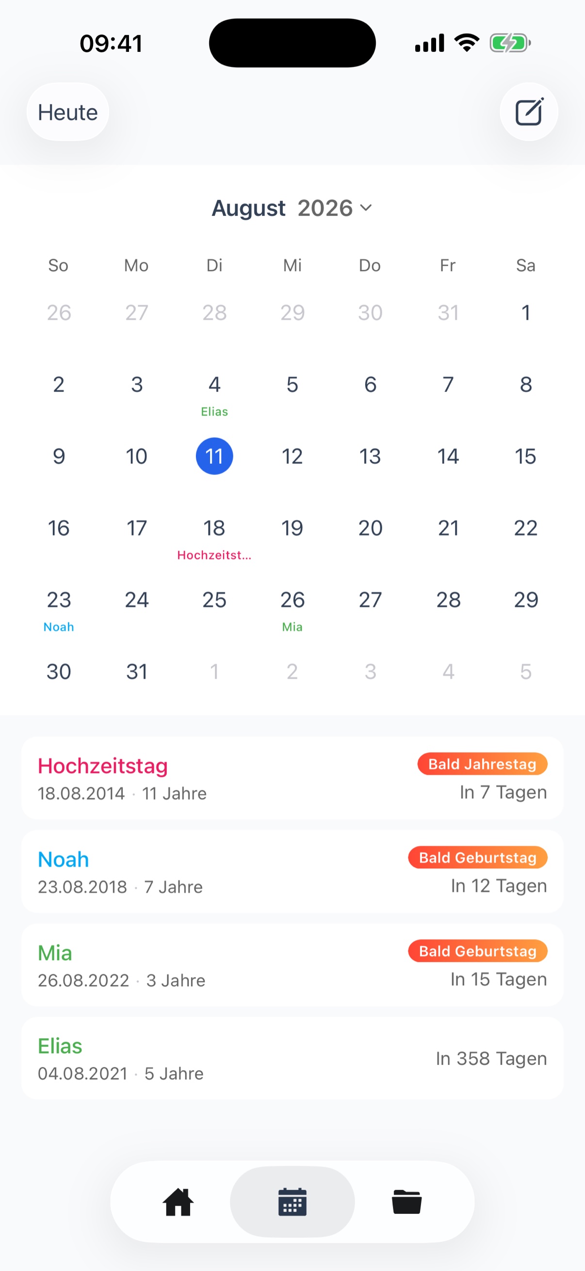 Geschenkeliste - Erhaltenes und Verschenktes festhalten