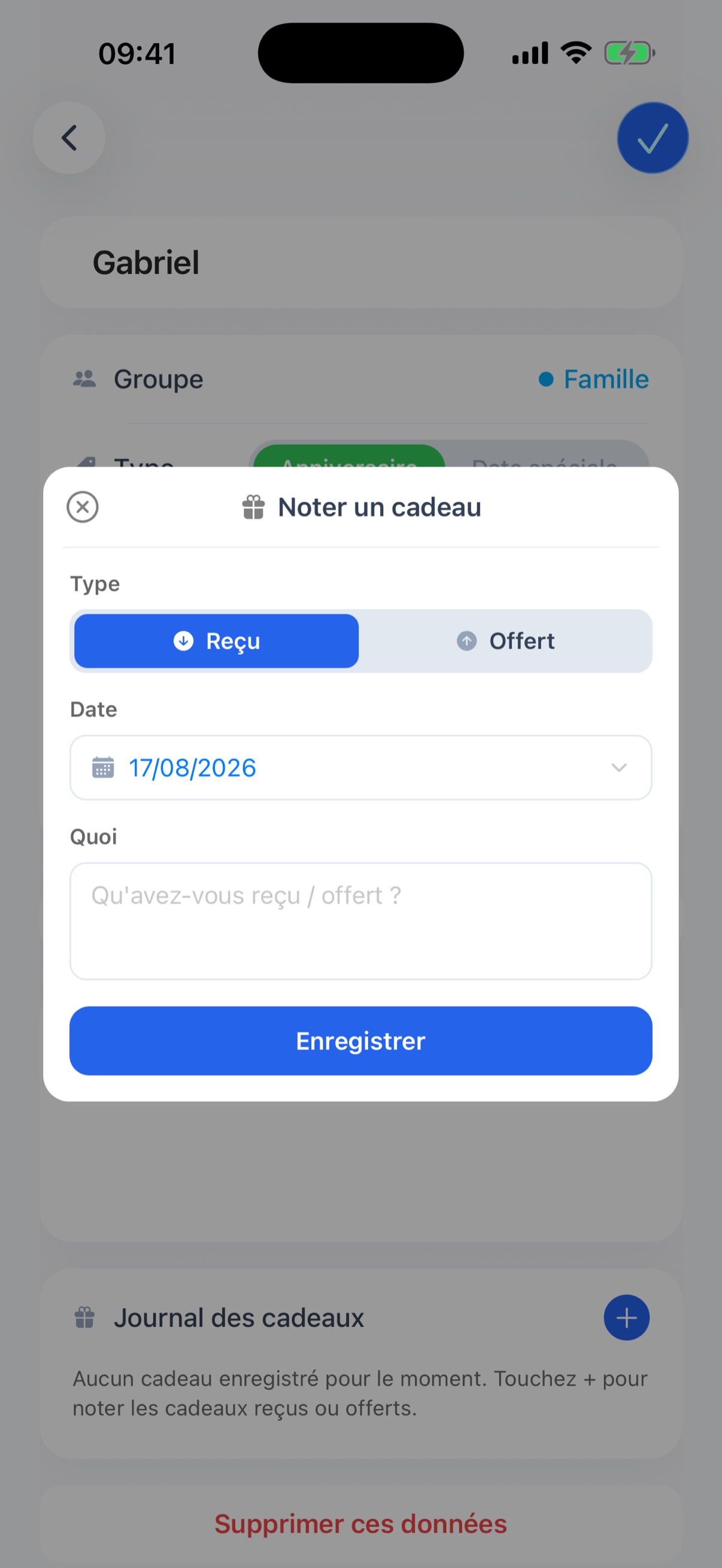 Widgets sur l’écran d’accueil