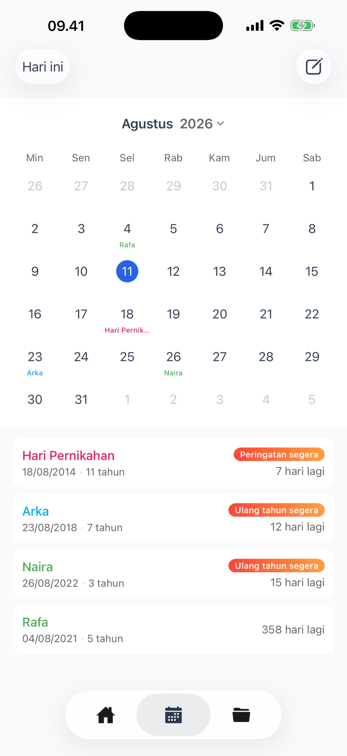Catatan hadiah - mencatat hadiah yang diterima dan diberikan