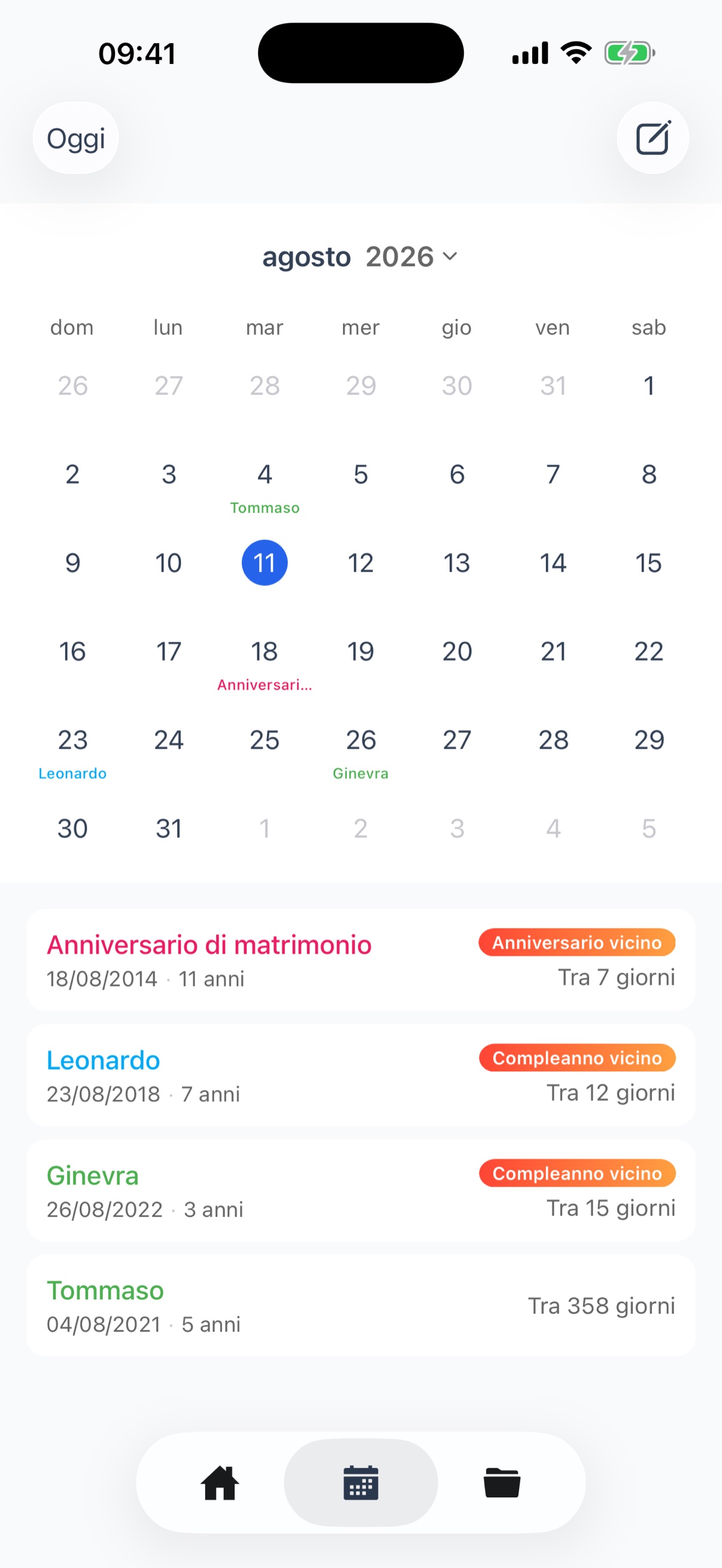 Registro regali - annota i regali ricevuti e regalati