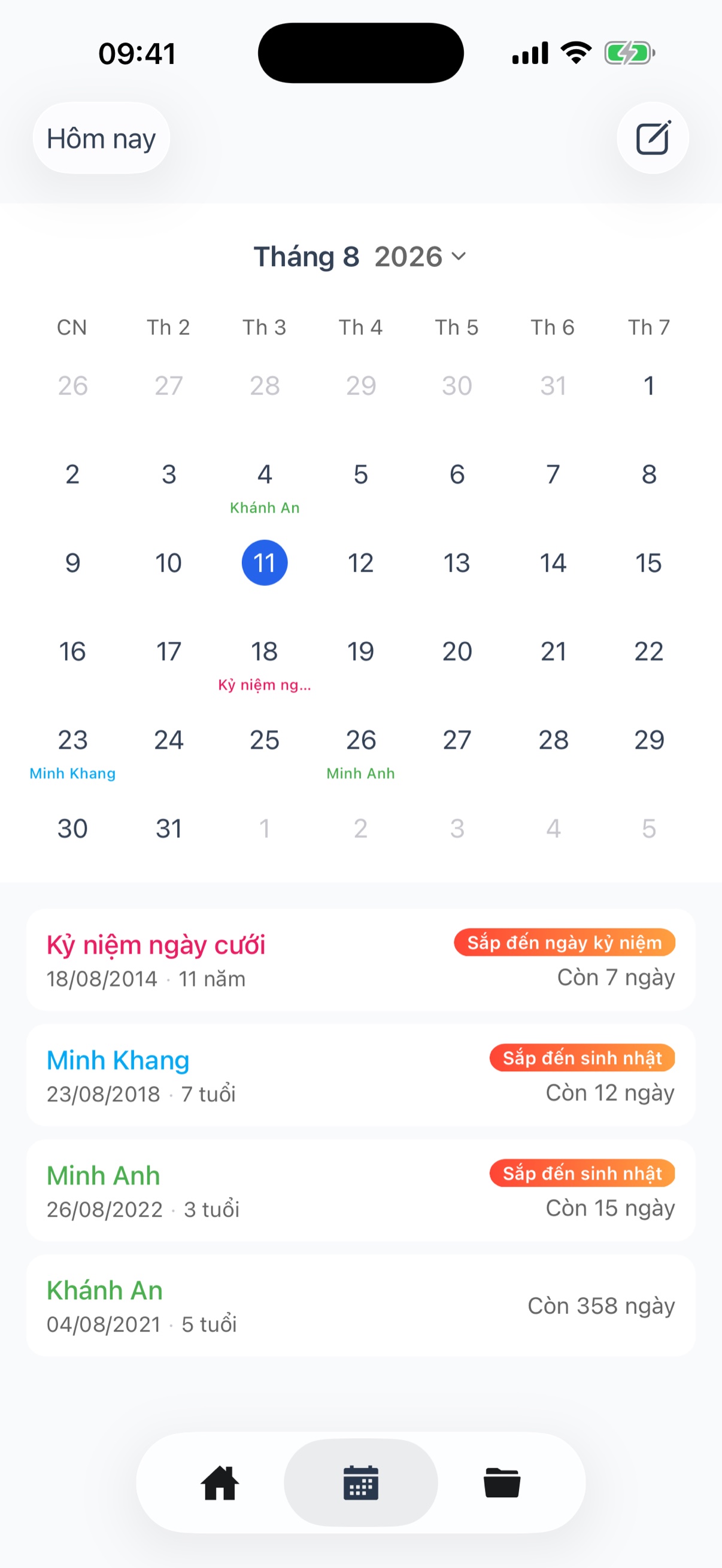 Nhật ký quà tặng - ghi lại quà đã tặng và đã nhận
